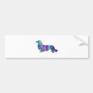 Dachshund, Dachshund dog watercolor print, dog Bumper Sticker