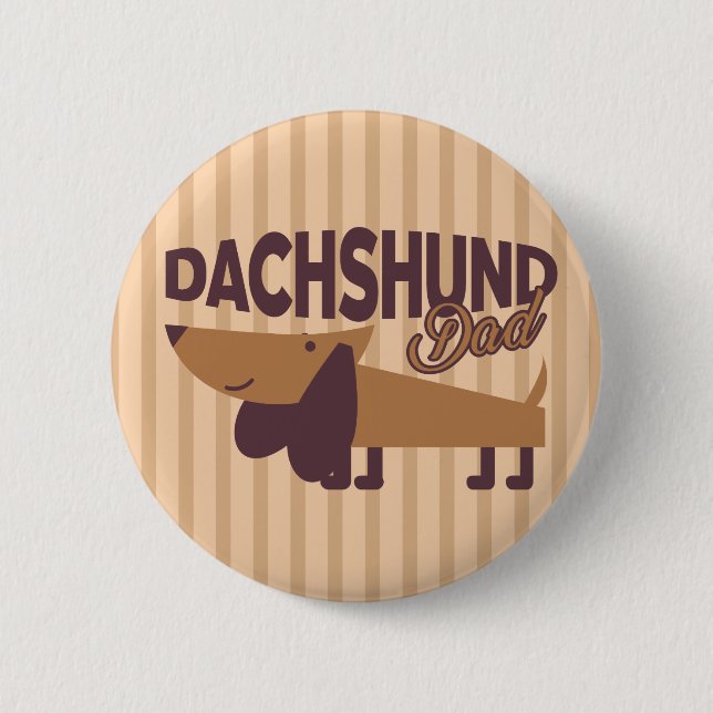 Dachshund Dad, 2¼ Inch Round Button (Front)