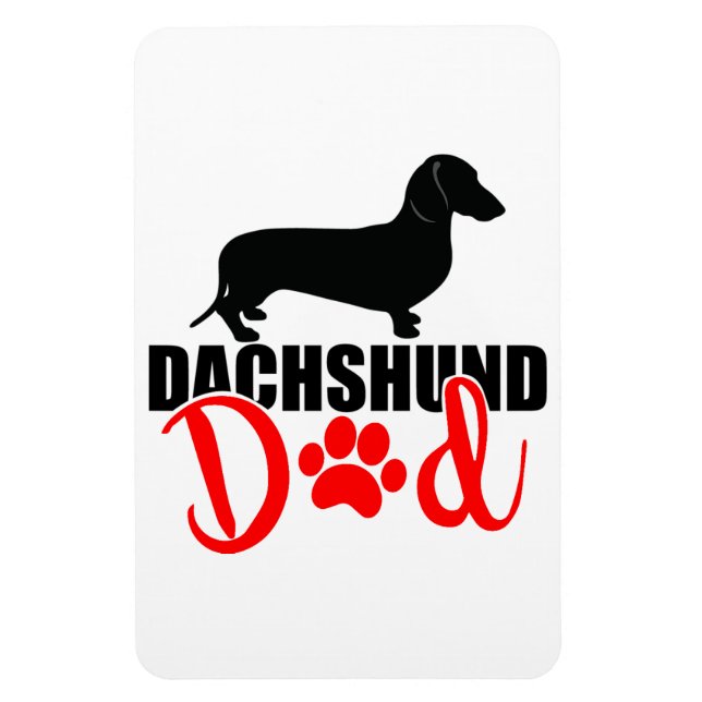 Dachshund Dad 4x6 Magnet (Vertical)