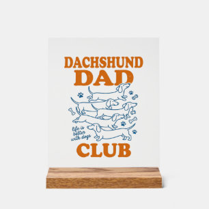 Dachshund Dad Club Vintage Dog Shirt Design_1 Acrylic Sign