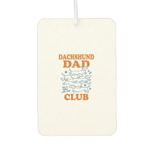 Dachshund Dad Club Vintage Dog Shirt Design_1 Car Air Freshener