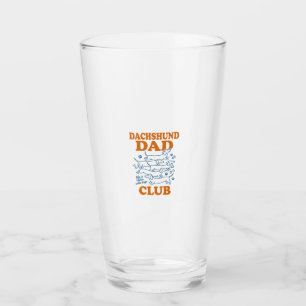 Dachshund Dad Club Vintage Dog Shirt Design_1 Glass