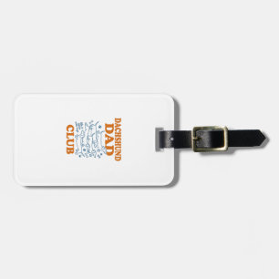 Dachshund Dad Club Vintage Dog Shirt Design_1 Luggage Tag