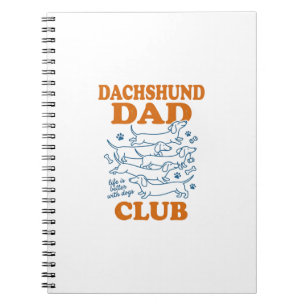 Dachshund Dad Club Vintage Dog Shirt Design_1 Notebook