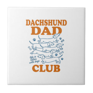 Dachshund Dad Club Vintage Dog Shirt Design_1 Tile