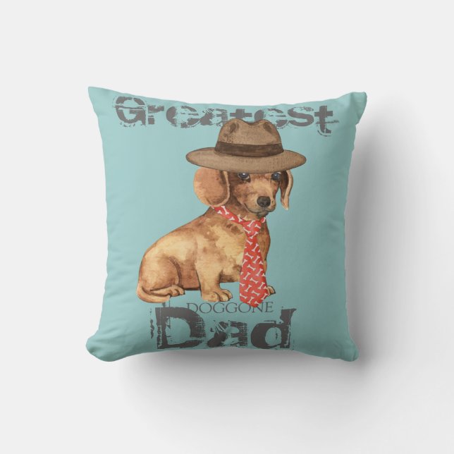 Dachshund Dad Cushion (Front)