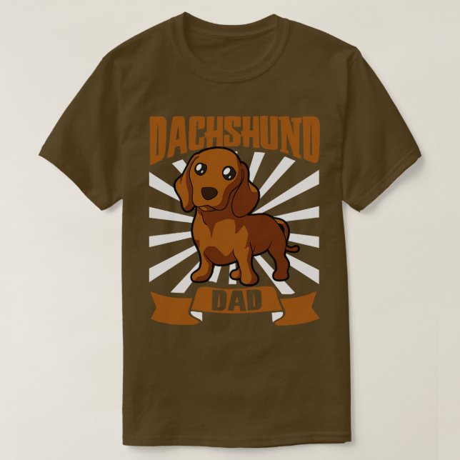 Dachshund Dad Dachshund T-Shirt (Design Front)