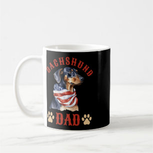 Dachshund Dad Dog Father's Day 4th Of July Coffee Mug
