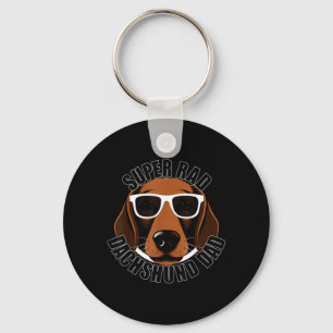 Dachshund Dad Funny Wiener Dog Father Key Ring