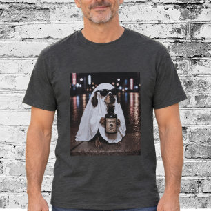 Dachshund Dad Halloween Shirt, Ghost Doxie Gift T-Shirt