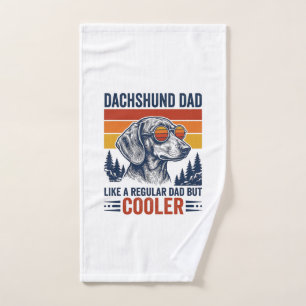 Dachshund Dad Like a Regular Dad But Cooler Shirt_ Hand Towel