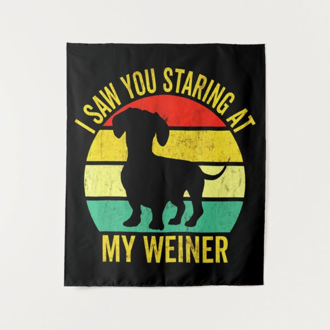 Dachshund Dad Men Tapestry (Front)