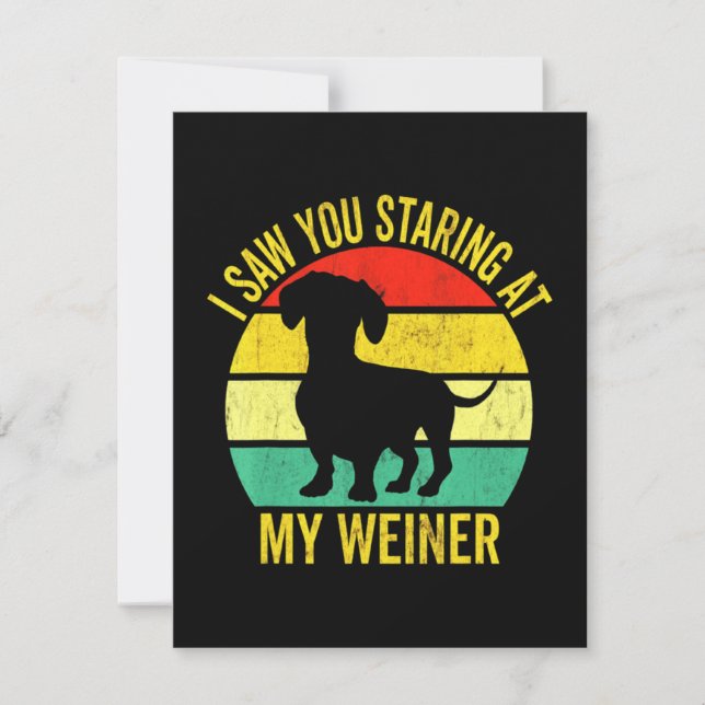 Dachshund Dad Men Thank You Card (Front)