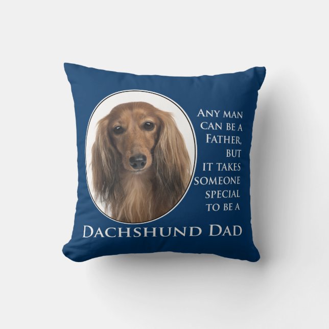 Dachshund Dad Pillow (Front)
