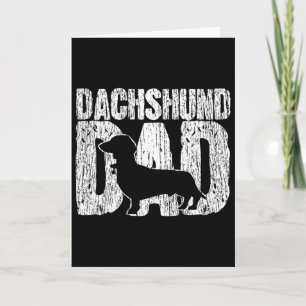 Dachshund Dad Wiener Father Fathers Day Vintage Gi Card