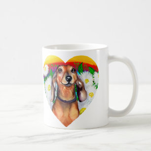 Dachshund Daisy Patch Coffee Mug