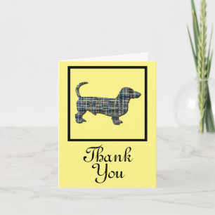 Dachshund Daxie Dog Thank You Greeting Card