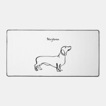 Dachshund Delight: Customisable Desk Mat