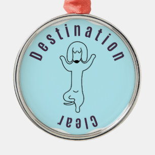 Dachshund Destination Clear Metal Tree Decoration