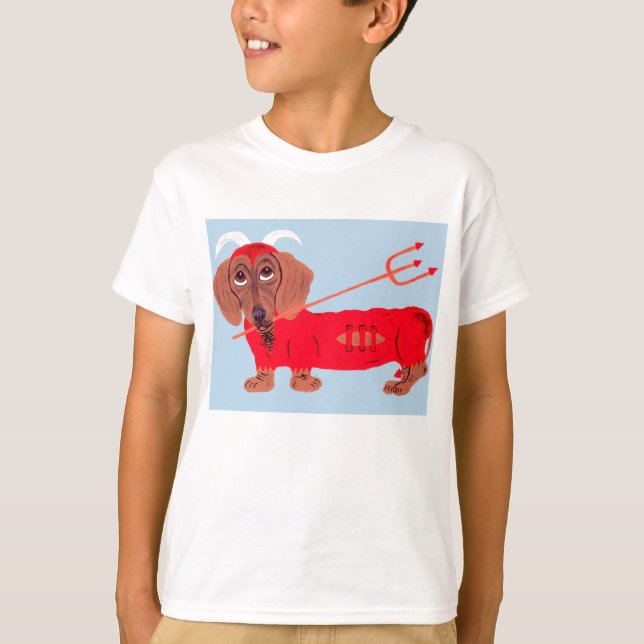 Dachshund Devil T-Shirt (Front)