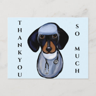 DACHSHUND DOCTOR POSTCARD