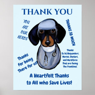 Dachshund Doctor Poster