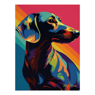 Dachshund Dog 001 - Bruno Pokopen Poster