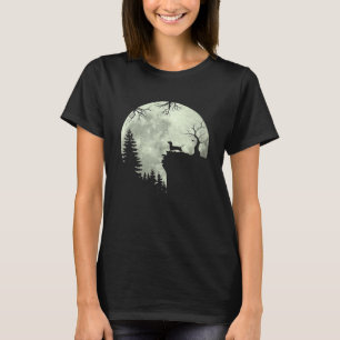 Dachshund Dog And Moon Howl In Forest Dog T-Shirt