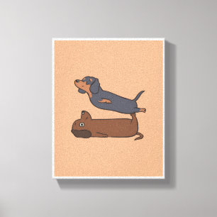 Dachshund dog art   Cute Dog  Canvas Print