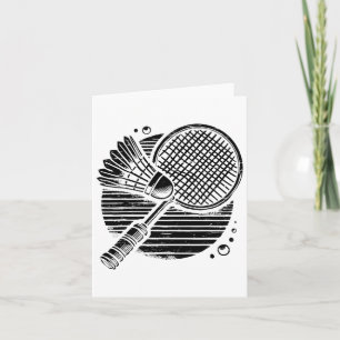 Dachshund Dog Badminton Player Shuttle Card