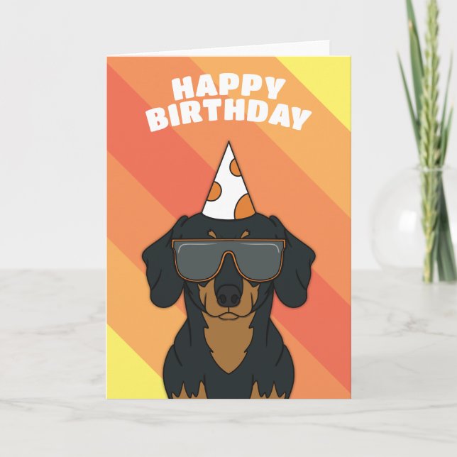 Dachshund Dog Birthday Card (Front)