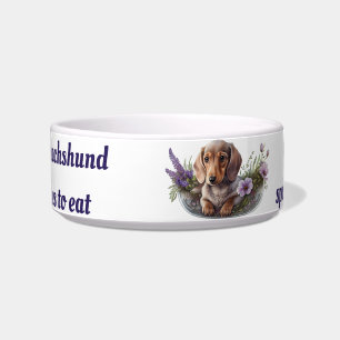 Dachshund dog bowl I love my Dachshund
