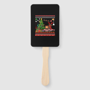 Dachshund Dog Butt Christmas Ugly Classic T-Shirt Hand Fan