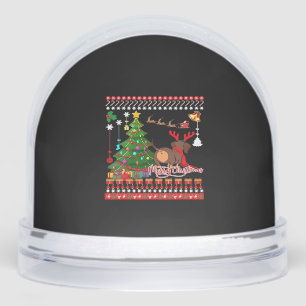 Dachshund Dog Butt Christmas Ugly Classic T-Shirt Snowglobe