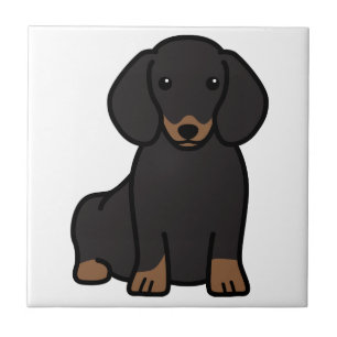 Dachshund Dog Cartoon Tile