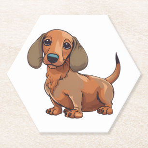 Dachshund Dog Cute  Paper Coaster