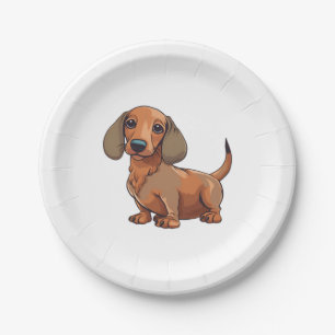 Dachshund Dog Cute  Paper Plate