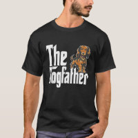 Dachshund Dog Dad Dogfather Dogs Daddy Father T Sh