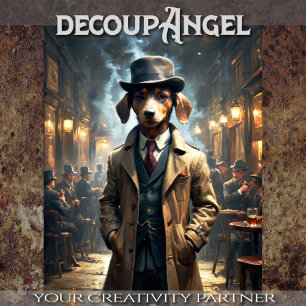 Dachshund dog - Decoupage -  Tissue Paper