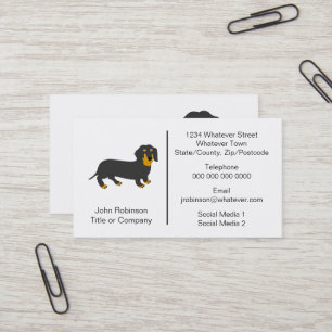 Dachshund Dog Design Boarding Kennels Business Card