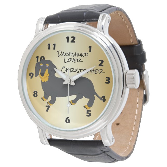 Dachshund Dog Design Watch (Angled)