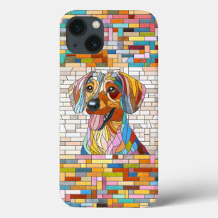 Dachshund dog - Doxie -colourful mosaic iPhone 13 Case