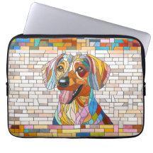 Dachshund dog - Doxie -colourful mosaic