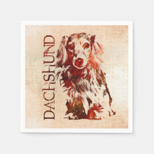 Dachshund dog  - Doxie Napkin