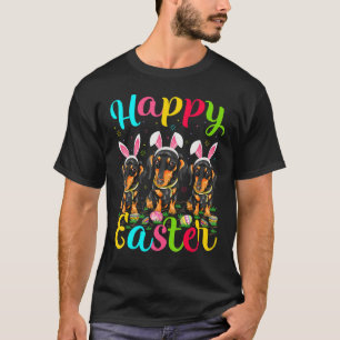 Dachshund Dog   Easter Egg Bunny Dachshund Happy E T-Shirt