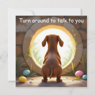 Dachshund dog - Easter  Holiday Card