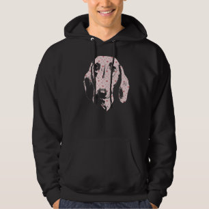 Dachshund Dog Face Minimalist Silhouette With He Hoodie