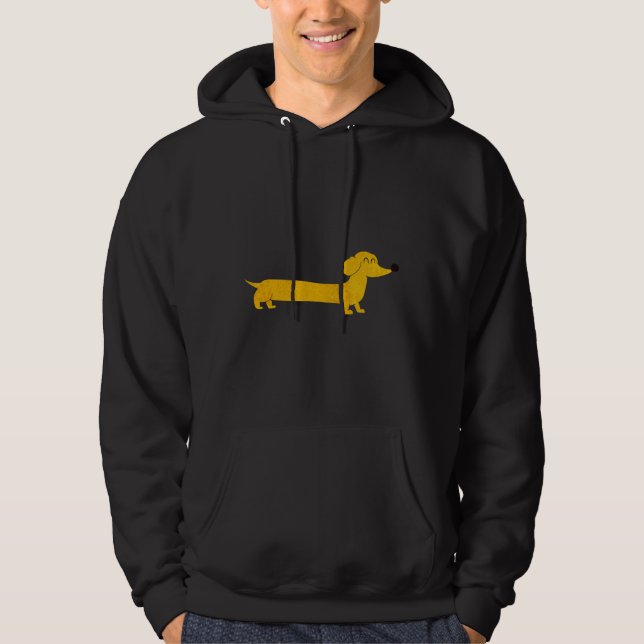 Dachshund Dog Fun Colourful Pattern Hoodie (Front)