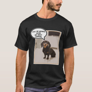 Dachshund Dog Gangster Artistic T-Shirt