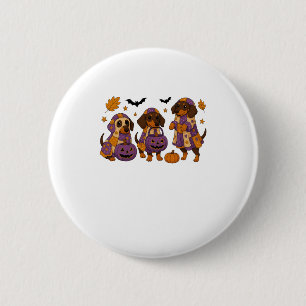 Dachshund Dog Ghost Halloween 6 Cm Round Badge